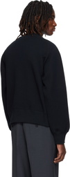 sacai Black Sponge Pullover Sweatshirt