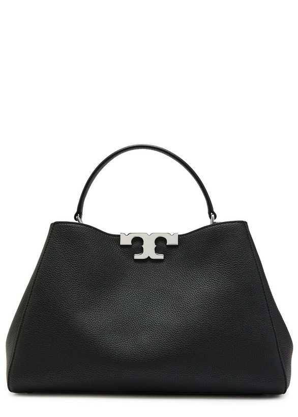 Photo: Tory Burch Eleanor T-logo Grained Leather top Handle bag - Black - One Size