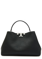 Tory Burch Eleanor T-logo Grained Leather top Handle bag - Black - One Size
