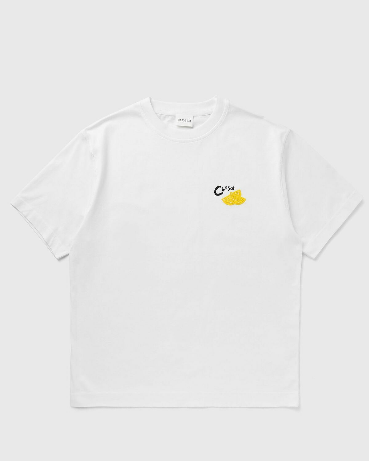 CLOSED EMBROIDERED TEE White Mens Shortsleefe