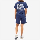 Sporty & Rich Wellness Ivy Gym Shorts in Navy/White