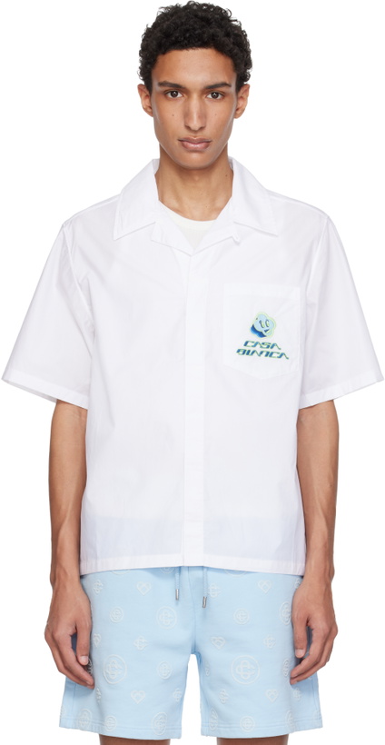 Photo: Casablanca White Embroidered SS Shirt