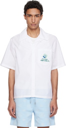 Casablanca White Embroidered SS Shirt