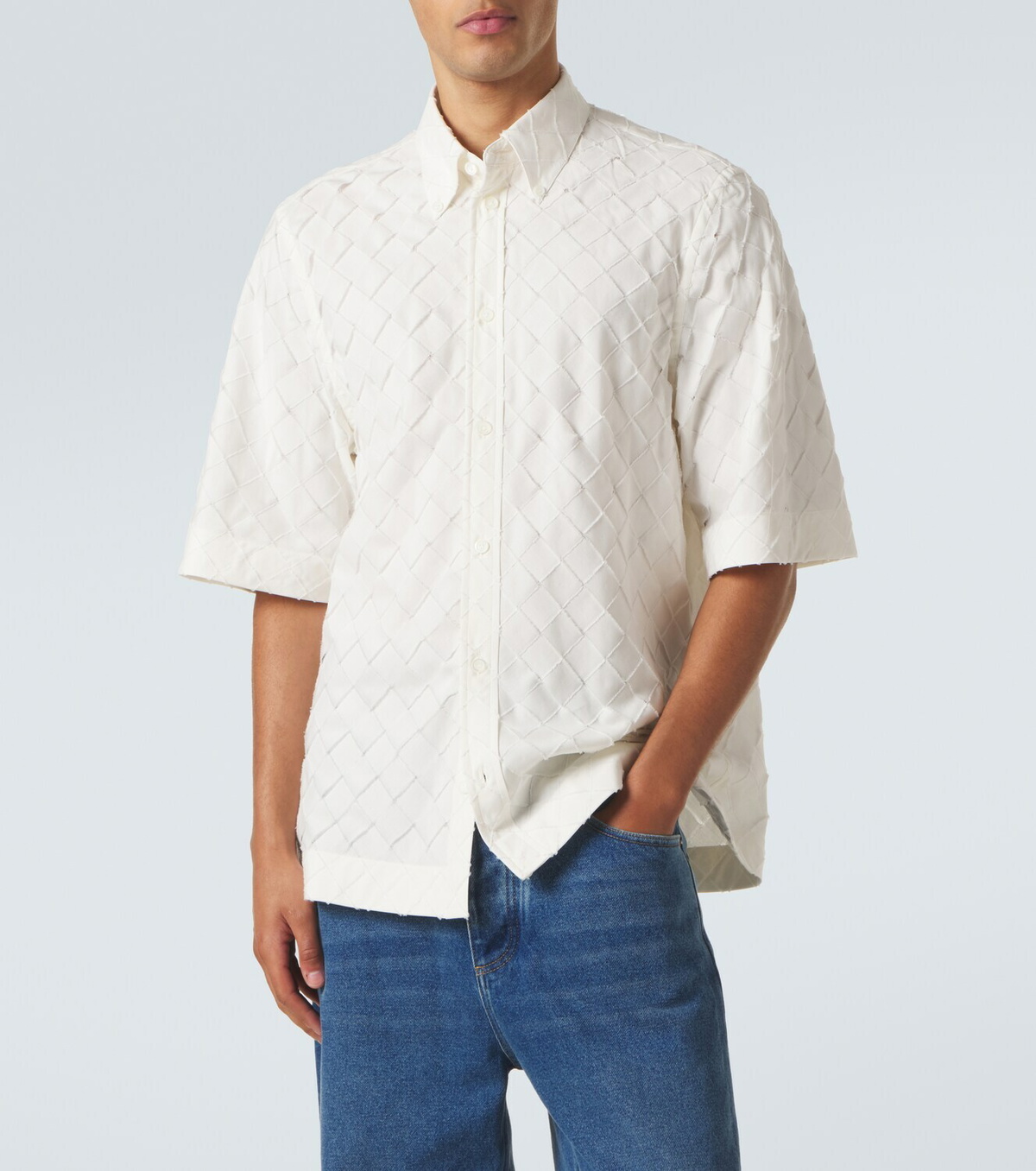 Bottega Veneta Intrecciato cotton poplin shirt
