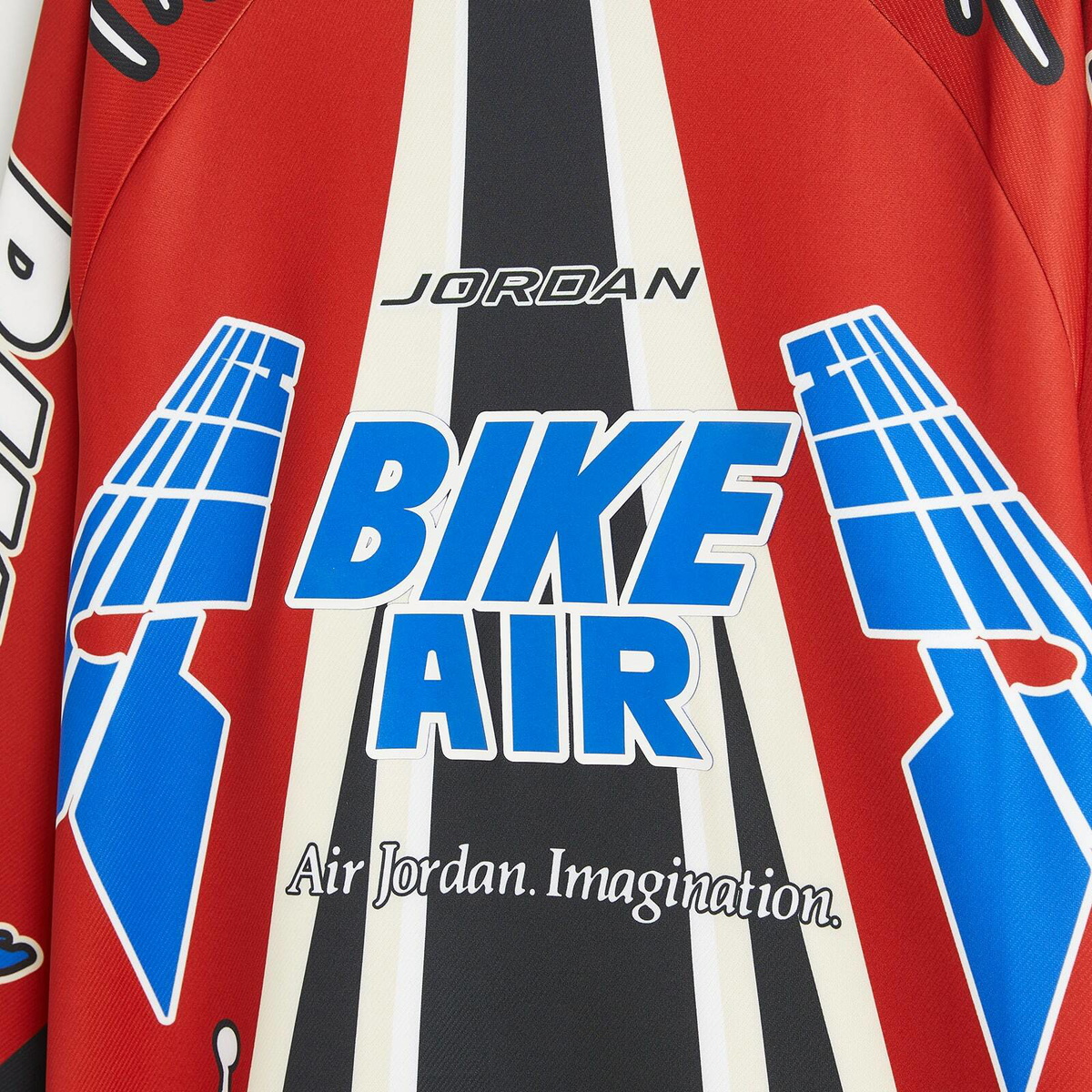 Air Jordan x Nigel Sylvester M J Bike Jersey in Cinnabar/Black