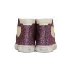 Saint Laurent Pink Bedford Glitter High-Top Sneakers