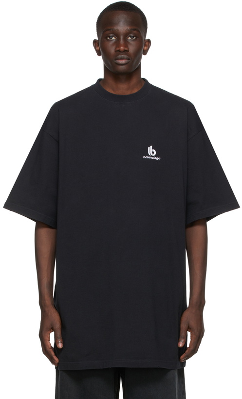 Photo: Balenciaga Black Double B T-Shirt