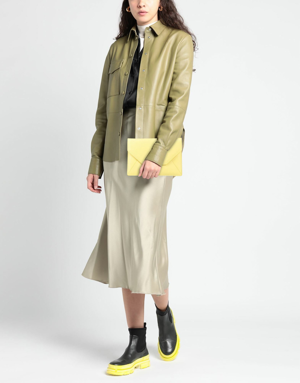 Trussardi Womens Clutch in Yellow