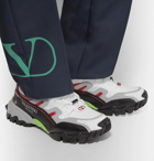 Valentino - Valentino Garavani Climbers Mesh, Leather and Rubber Sneakers - White