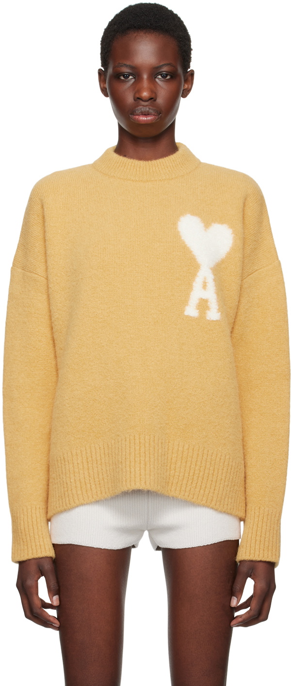 AMI Paris Yellow Ami de Cœur Sweater AMI