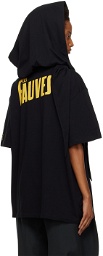 Raf Simons Black Oversized Hooded T-Shirt
