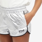 Golden Goose Women's Star Shorts in Silver/Black