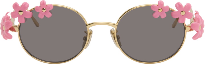 Photo: LOEWE Gold & Pink Paula's Ibiza Daisy Field Sunglasses