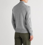 Canali - Mélange Merino Wool Mock-Neck Sweater - Gray