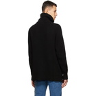 GCDS Black Ribbed Turtleneck