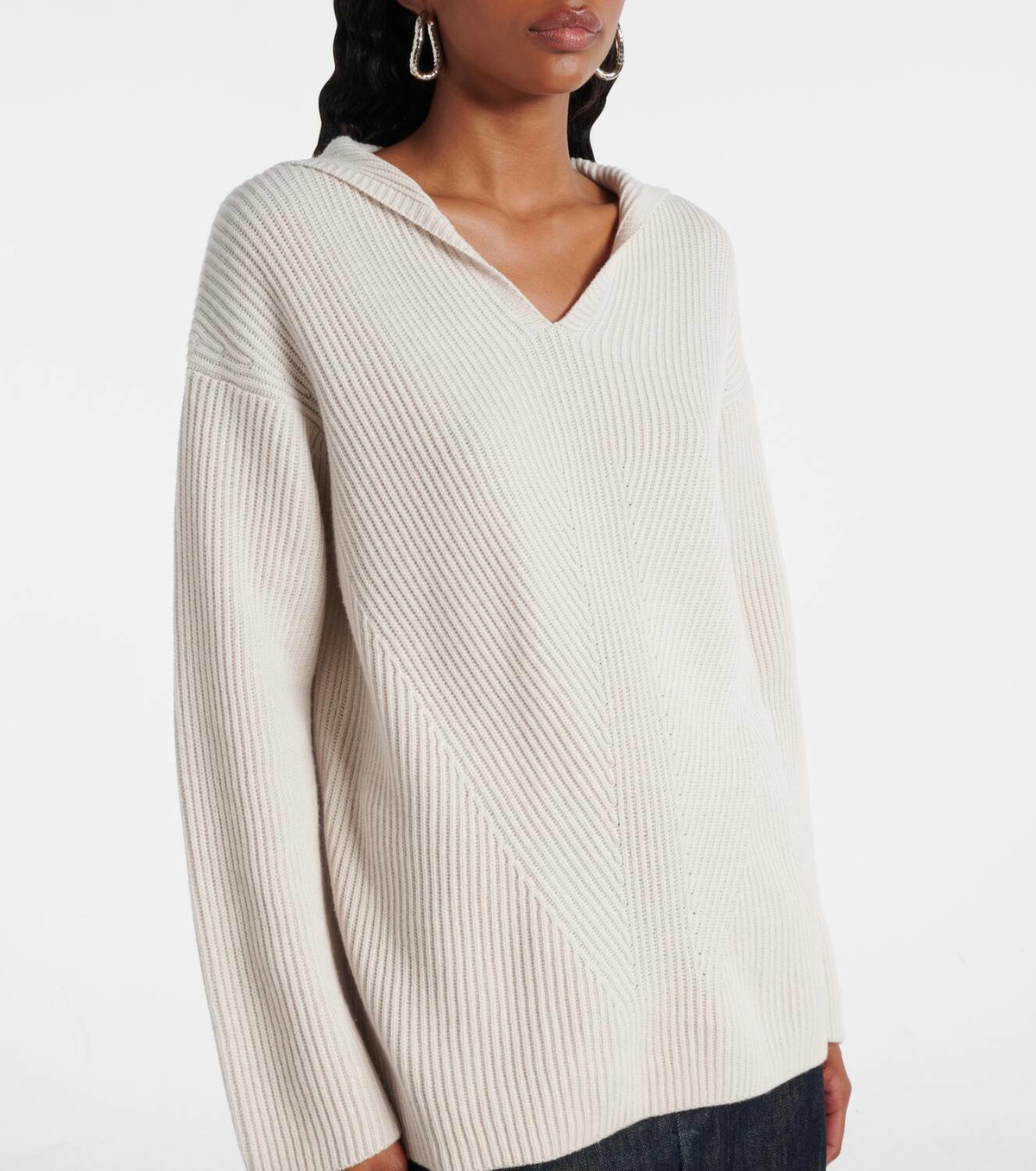 'S Max Mara Falcone ribbed-knit wool hoodie