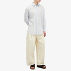 Studio Nicholson Men's Sorte Deep Pleat Volume Twill Pants in Cream