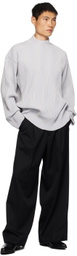 stein Gray Dropped Shoulders Turtleneck