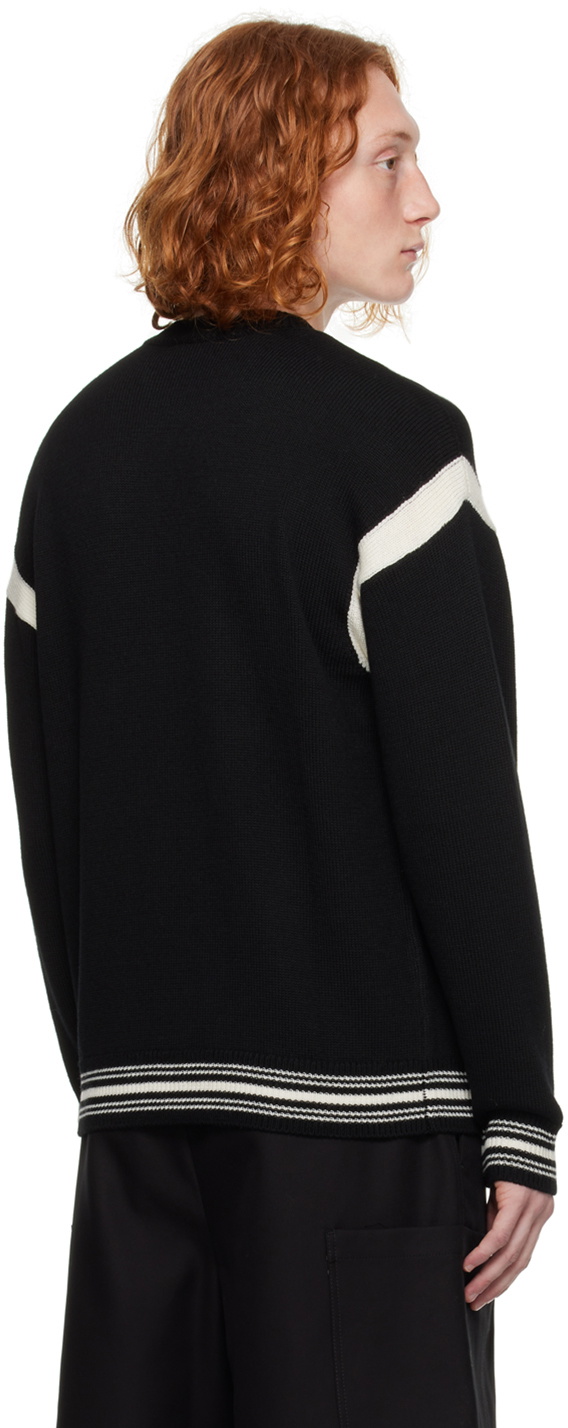 Emporio Armani Black Embroidered Sweater