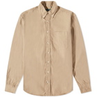 Gitman Vintage Men's Button Down Overdyed Oxford Shirt in Toast
