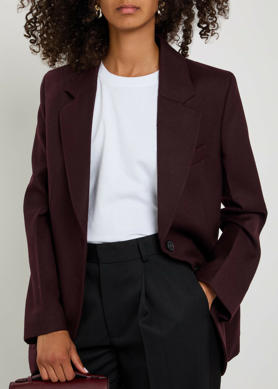 Victoria Beckham Katherine Wool Blazer Bordeaux