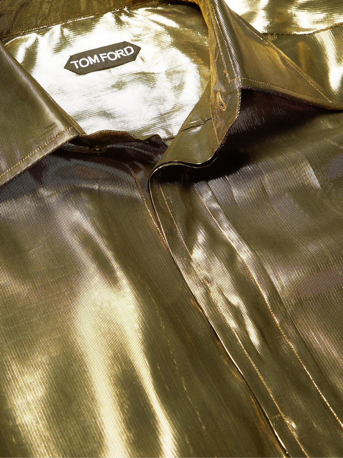 TOM FORD - Lam Shirt - Gold TOM FORD