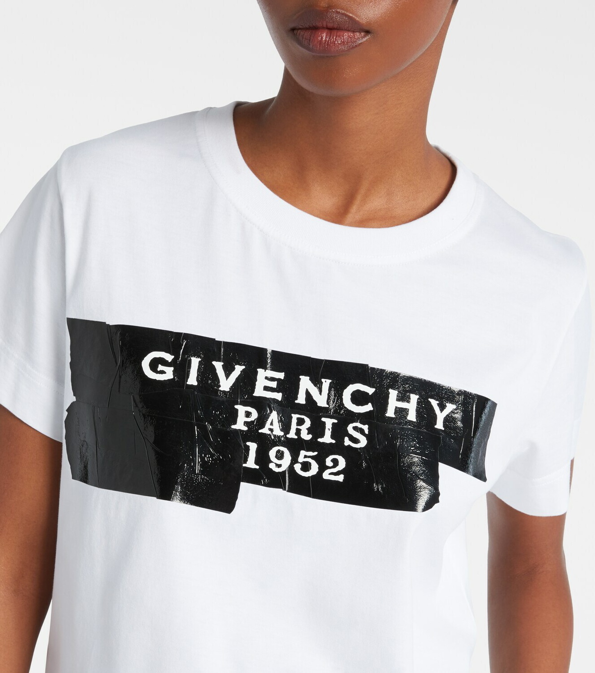 Givenchy Distressed printed cotton jersey T-shirt