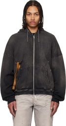 ALEXANDER DIGENOVA Black Rubber Band Hoodie