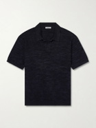 3sixteen - Knitted Cotton Polo Shirt - Black