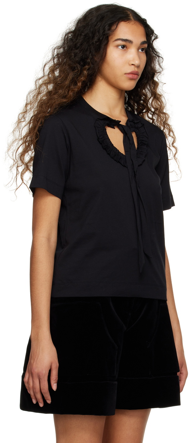 Simone Rocha Black Cutout T-Shirt Simone Rocha