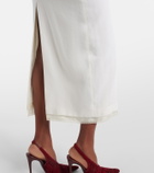 Magda Butrym Lace-trimmed silk corset dress