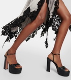 Aquazzura Twist Plateau 120 leather platform sandals