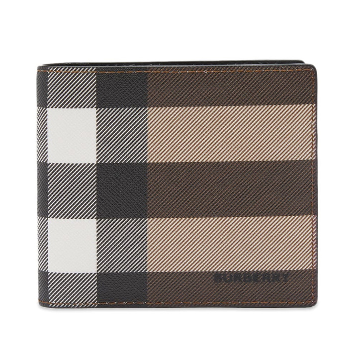 Photo: Burberry Men's Giant Check Billfold Wallet in Dark Birch Brown