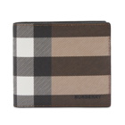 Burberry Men's Giant Check Billfold Wallet in Dark Birch Brown