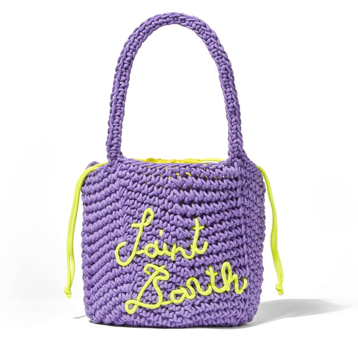 Photo: MC2 Saint Barth Rope Violet Crochet Shoulder Bag
