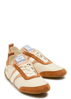 Chloe Kick Panelled Leather Sneakers Brown
