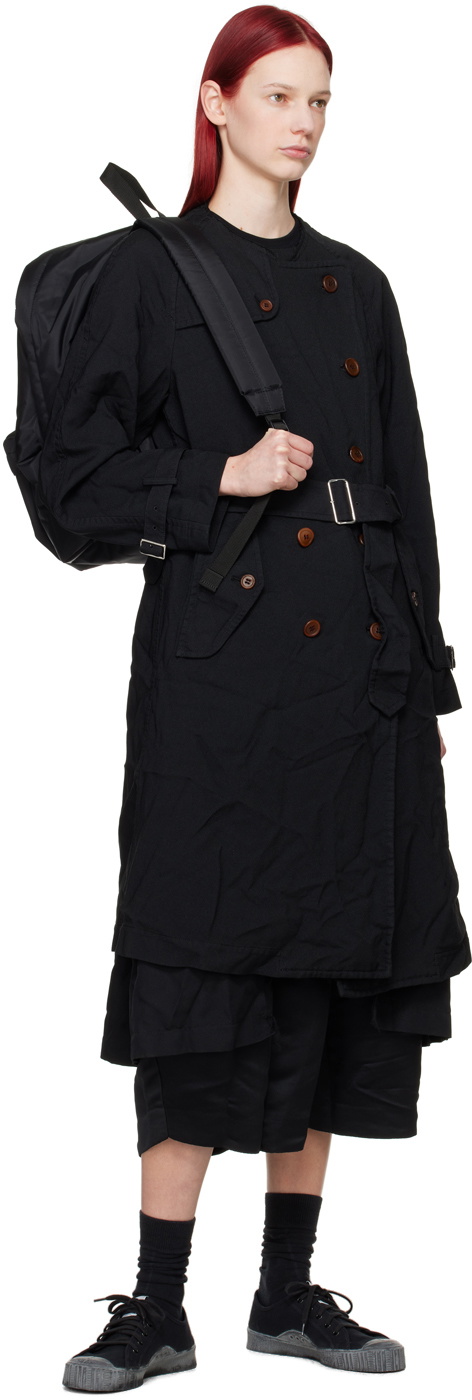 Black Comme des Garçons Black Double-Breasted Trench Coat