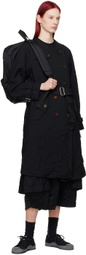 Black Comme des Garçons Black Double-Breasted Trench Coat