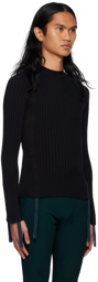 Dion Lee Black Gathered Utility Long Sleeve T-Shirt