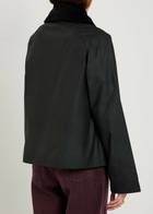 Barbour Reighton Detachable-hood Waxed Cotton Jacket Black