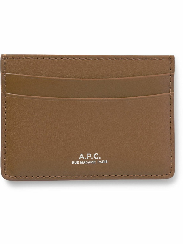 Photo: A.P.C. - Andre Logo-Detailed Leather Cardholder