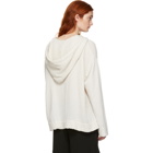 Raquel Allegra White Jersey Gauze Medley Hoodie