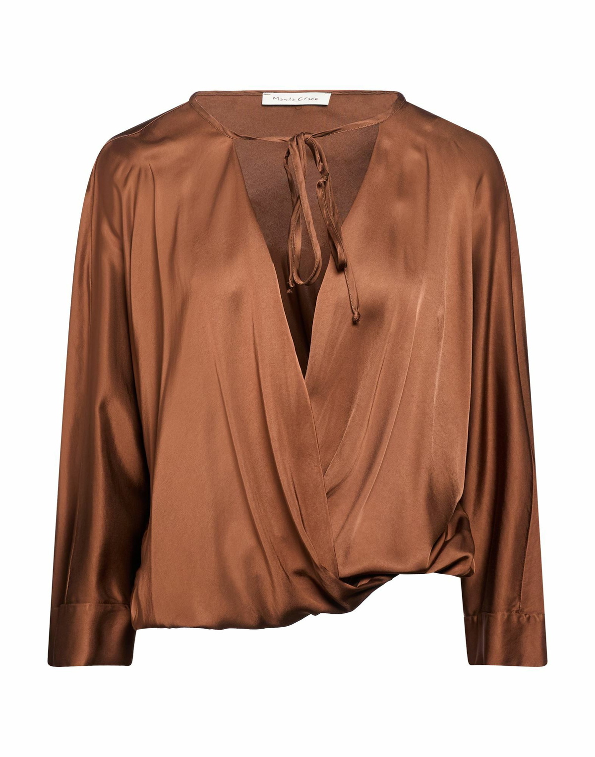Manila Grace Womens Top in Brown