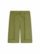 MC2 Saint Barth Man Military Green Bermuda With Side Pockets