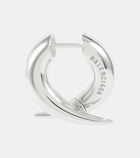 Balenciaga Force Horn XS sterling silver hoop earrings