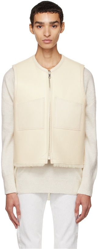 Photo: Our Legacy Off-White Reversible Sheepskin Vest
