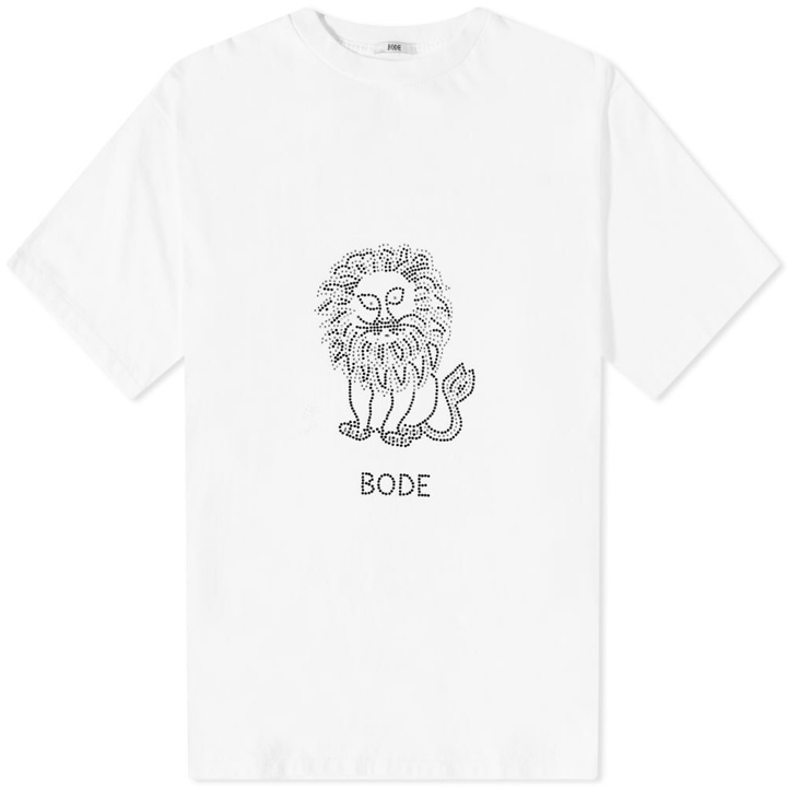 Photo: Bode Men's Embellished Lion T-Shirt in White