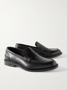 VINNY's - Townee Leather Penny Loafers - Black