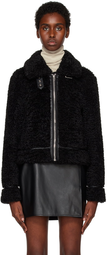 Photo: Stand Studio Black Audrey Faux-Fur Jacket