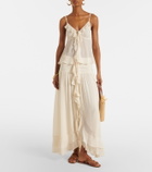 Poupette St Barth Neree ruffled maxi skirt